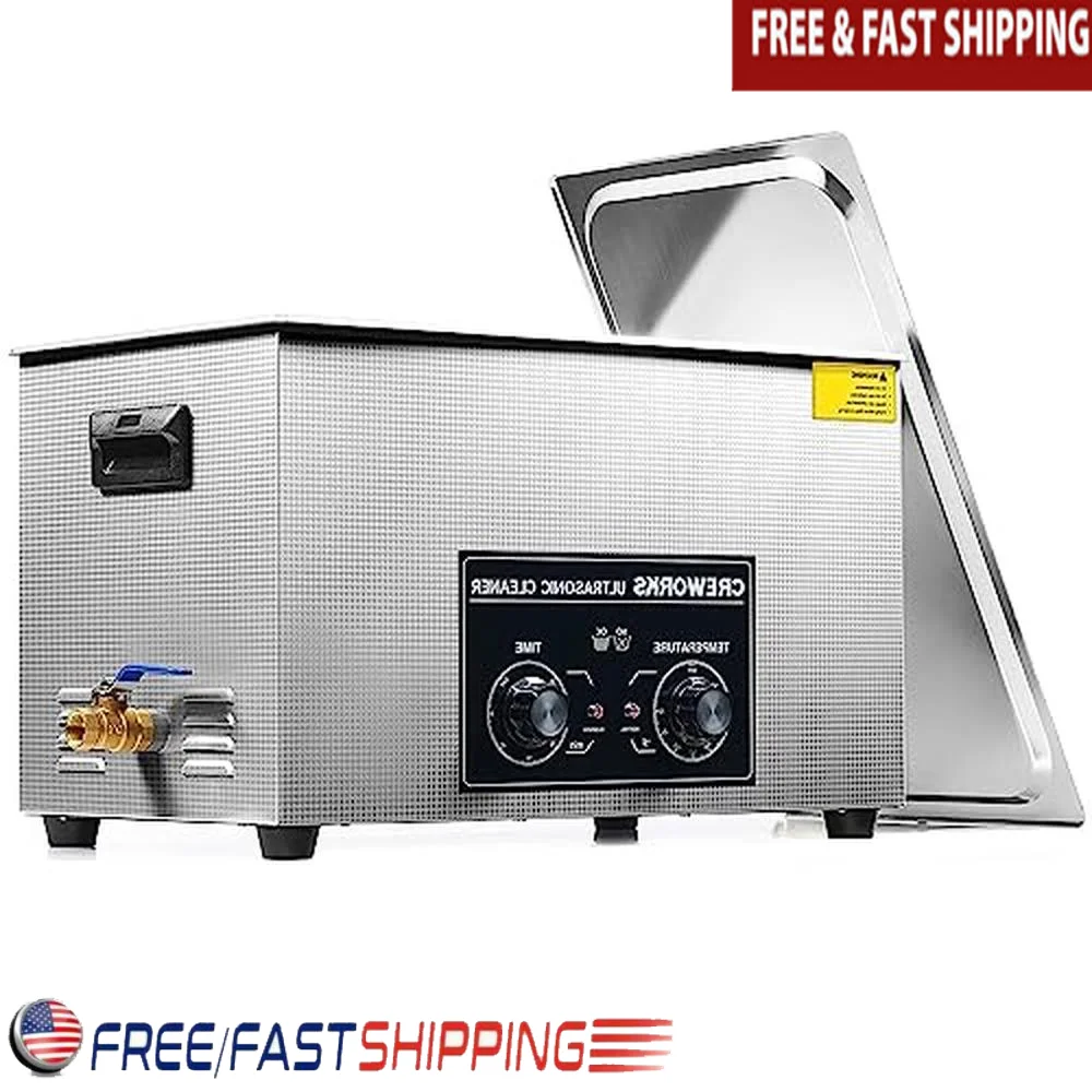 30L Ultrasonic Cleaner 600W Heater Timer 304 Stainless Steel Sonic Parts Cleaner 40kHz Deep Cleaning Machine