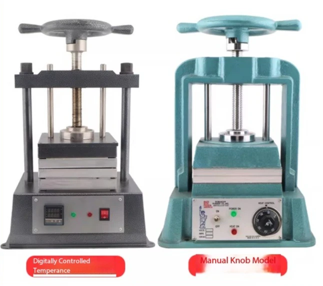 Heavy Duty 6x8/8x8 Inch Silicone Mold Vulcanizing Machine - Jewelry Rubber Press with Heating Plate & Steering Wheel