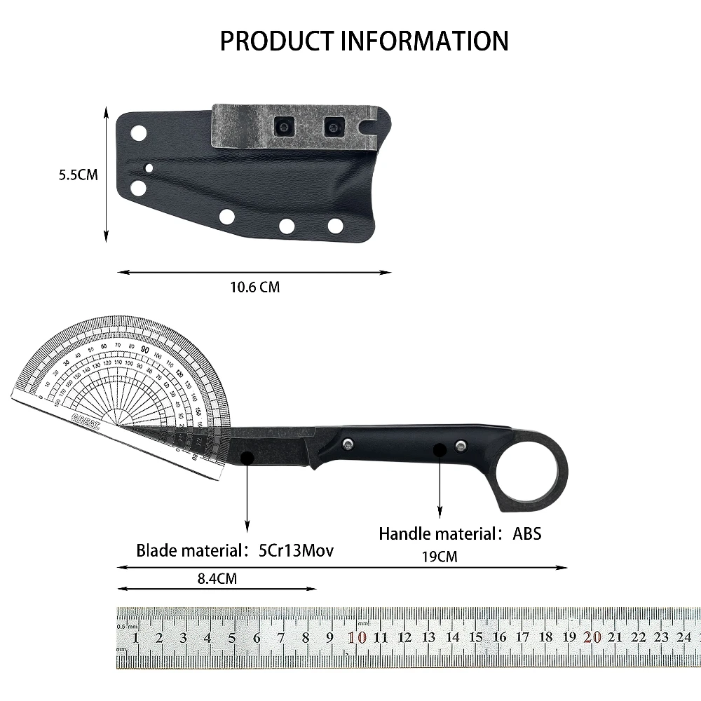 Durable 5Cr13Mov Blade Fixed Knife Jungle Adventure Climbing Pocket Knives Wilderness Activities Gear Outdoor Camping Essential
