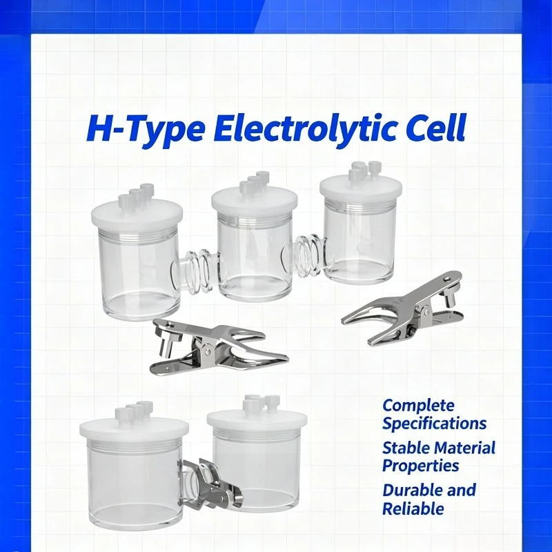 H‑Cell Sealed H‑Type Electrolyzer Exchangeable Membrane Symmetric Cell Three Electrode Four Gas Ports For Electrochemical Test