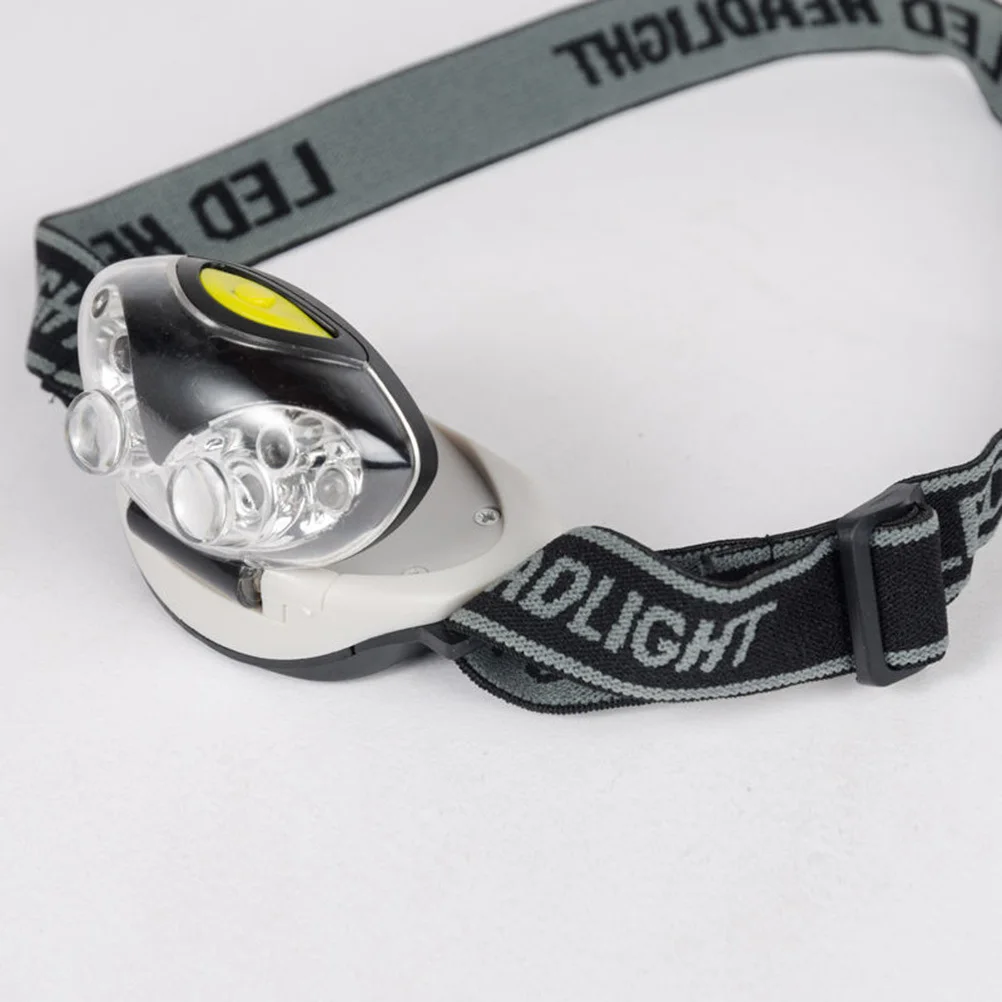 6LED بالطاقة الصيد المصباح خفيفة الوزن حزام قابل للتعديل في الهواء الطلق التخييم المشي لمسافات طويلة كشافات سطوع عالية في حالات الطوارئ