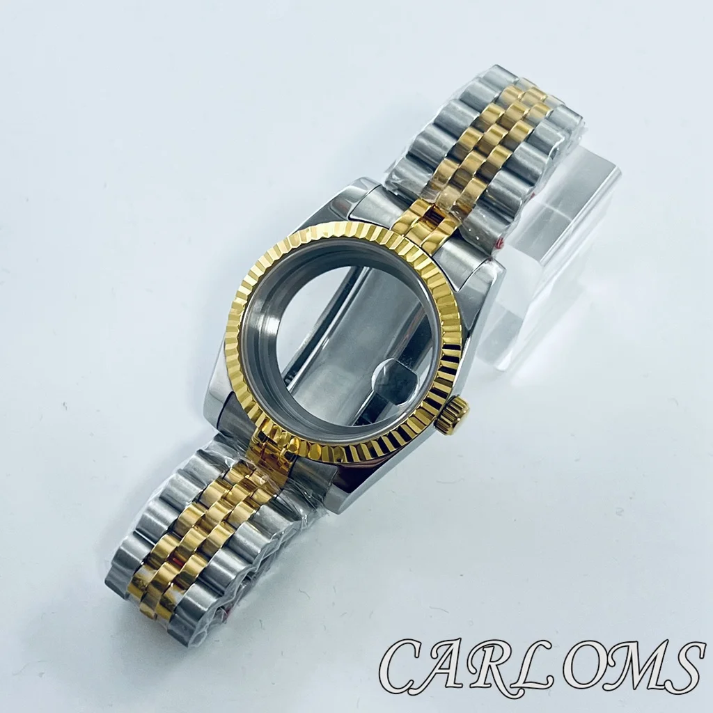 Watch Parts Silver Gold 36mm 40mm ETA 2824 PT5000 NH34 NH35 NH36 NH70 NH72 4R35 Watch Case With Sapphire Glass 10ATM Waterproof