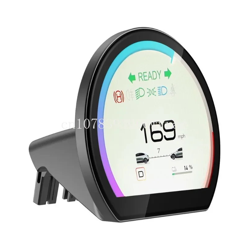 Mini 3.6'' HD IPS LCD Screen Non-destructive Installation Y9 Dashboard HUD Speedometer. Applicable to Tesla Model 3 Model Y