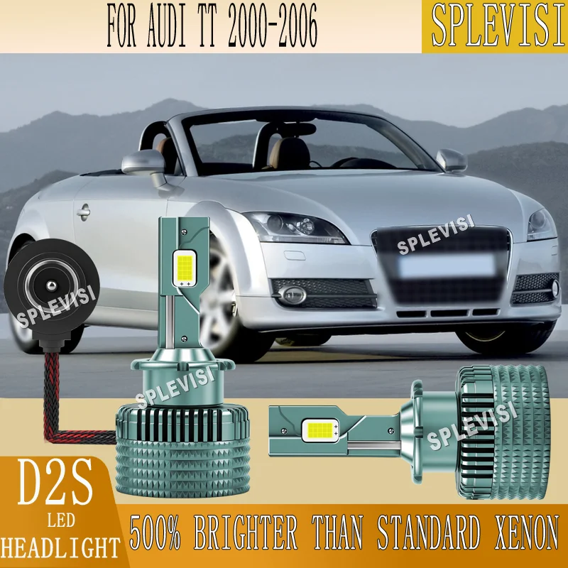 

Wider View in Night Fog Quick Heat Dissipation 6000K 66240 LED Car Headlight For AUDI TT 2000 2001 2002 2003 2004 2005 2006