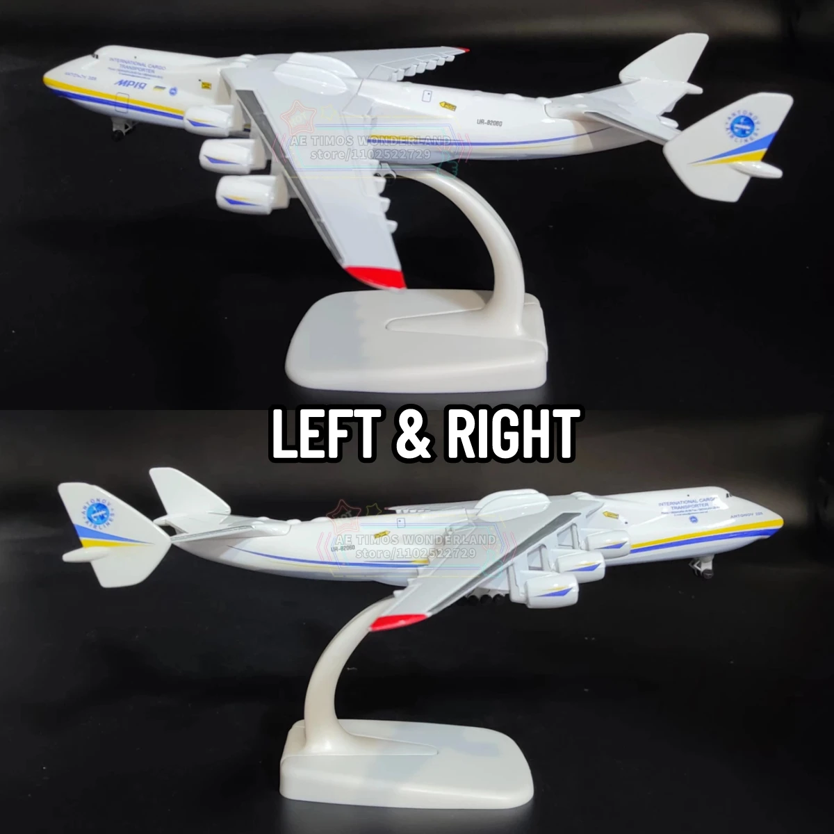 Antonov AN225 Mriya Hercules Airplane Replica Scale 1:400 Metal Aircraft Model Aviation Miniature Art Xmas Kid Boy Gift Toy