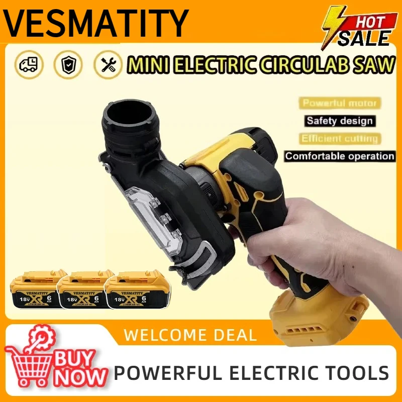 3 Inch Mini Angle Grinder  Cordless Electirc CUT OFF Tool Cutting Circular Saw Power Tool For Dewalt Battery