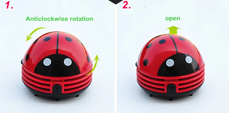 Mini vacuum Table Vacuum Cleaner Ladybug dust Cleaner Desktop Coffee  Dust Collector For Home Office Desktop cleaning