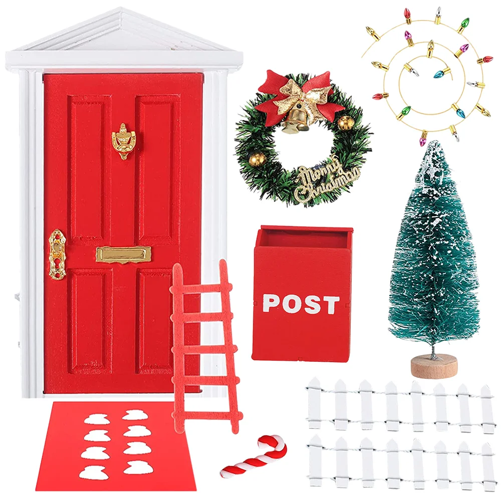 Christmas Decoration DIY Furniture Kids Toy Mini Model Artificial Tree Miniature Accessory Creative Mailbox Fairy House