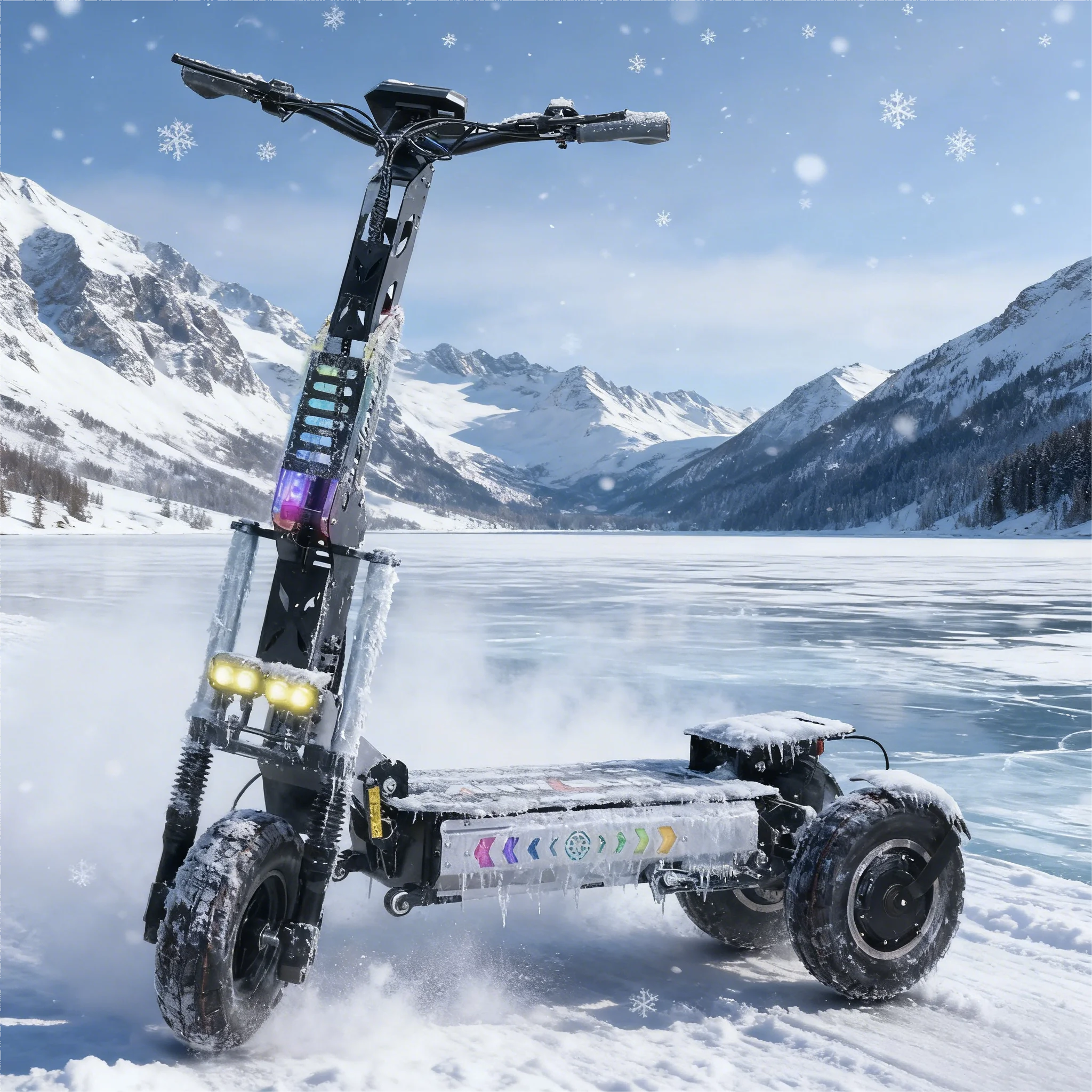 

3-Wheel Electric Scooter for Adults, 6000W Dual Motor, 60V 27AH Battery, 44Miles Range Off-Road E-Scooter, Stable & Fast 40MPH