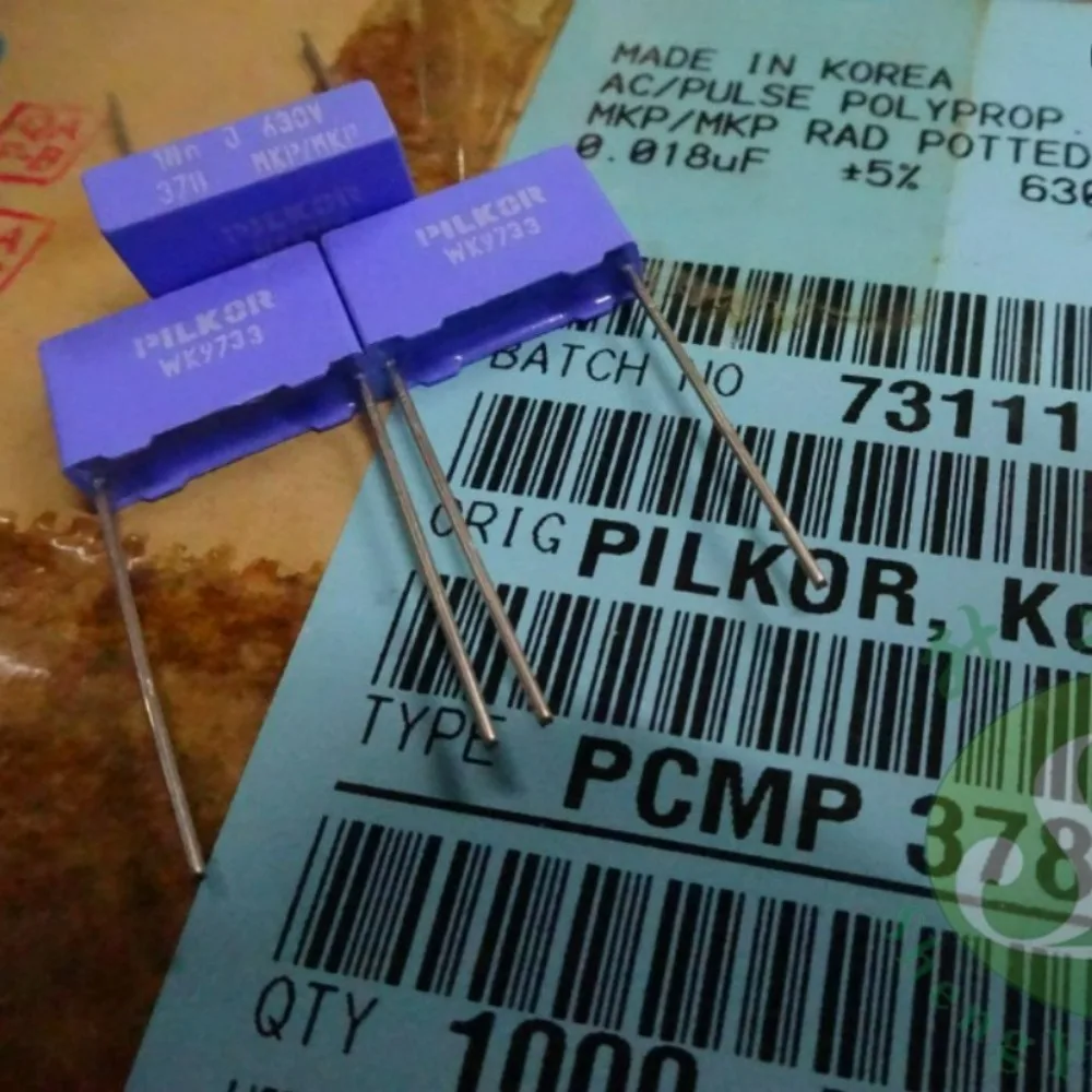 10pcs/lot MKP378 0.018uf 630V 18nF 183 J Brand New 15mm Film Capacitor PCMP37868183