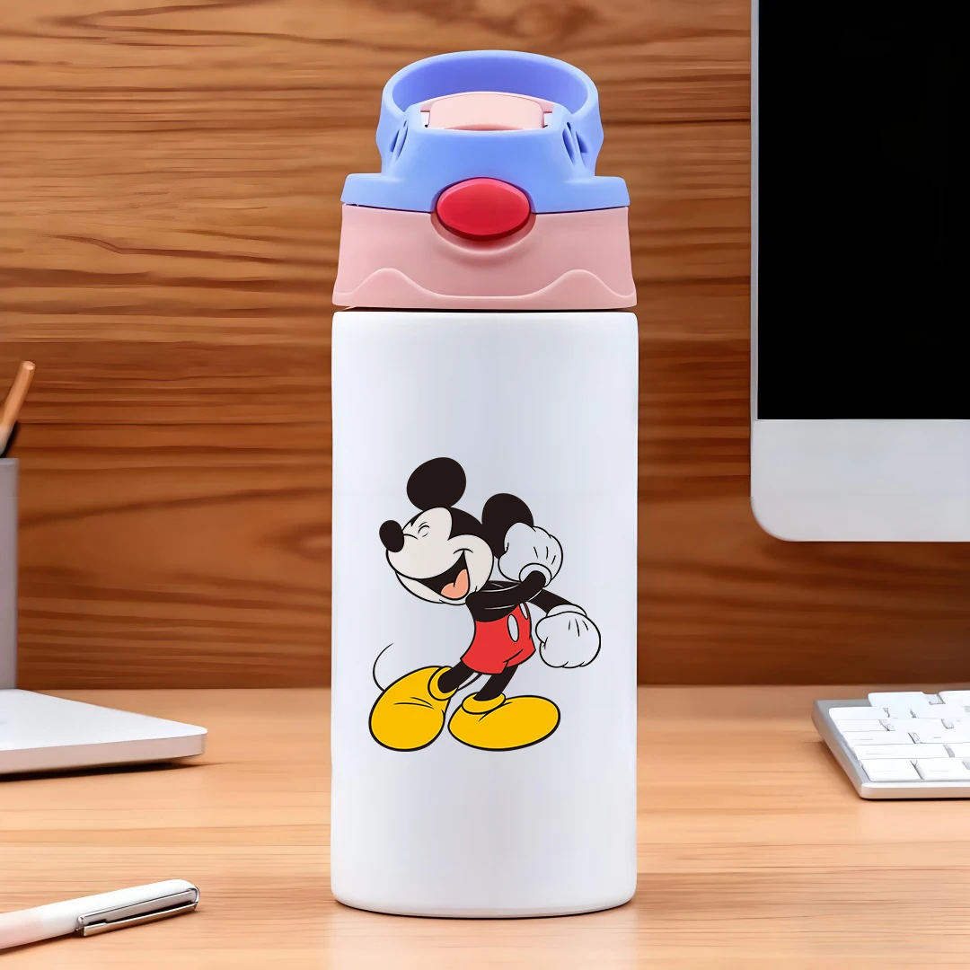 

Disney vacuum cup with classic Mickey Mouse cartoon design 304 stainless steel cartoon straw cup childrens water cup New Years g