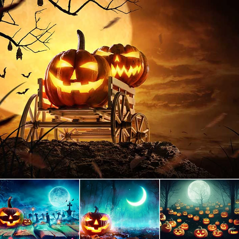 

MOON.QG Backdrop Lanterns Lanterns Halloween Photo Background Baby Shower Boy Studio Gender Reveal Poster Birthday Decoration