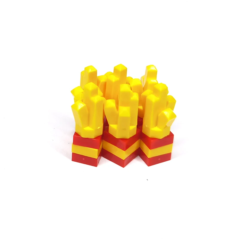 MOC Building Block Models, Mini Hamburger Beverage Combination Ornaments, Building Block Food Accessories, Children's Play Toys