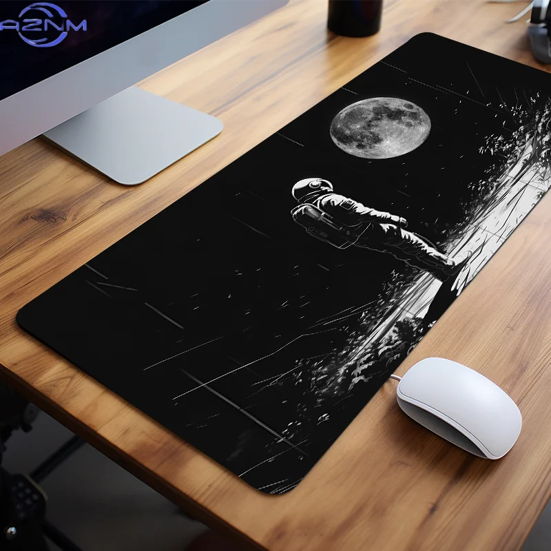 Large Astronaut Moon Landing Gamer Mouse Pad Non-Slip Rubber Desk pad Accessory Office Home Decor Gift Gaming PC keyboard pad