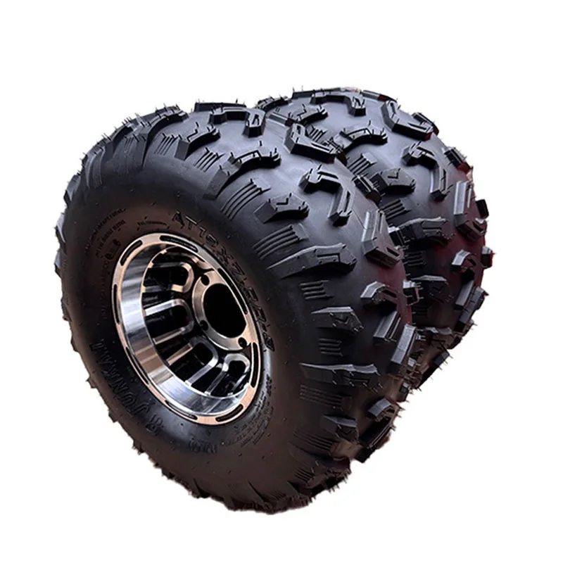 Four Wheel Kart Accessories Beach Bike Front 19x7-8, rear 18x9.5-8 Inch Vacuum Tire Aluminum Wheel Hub Assembly