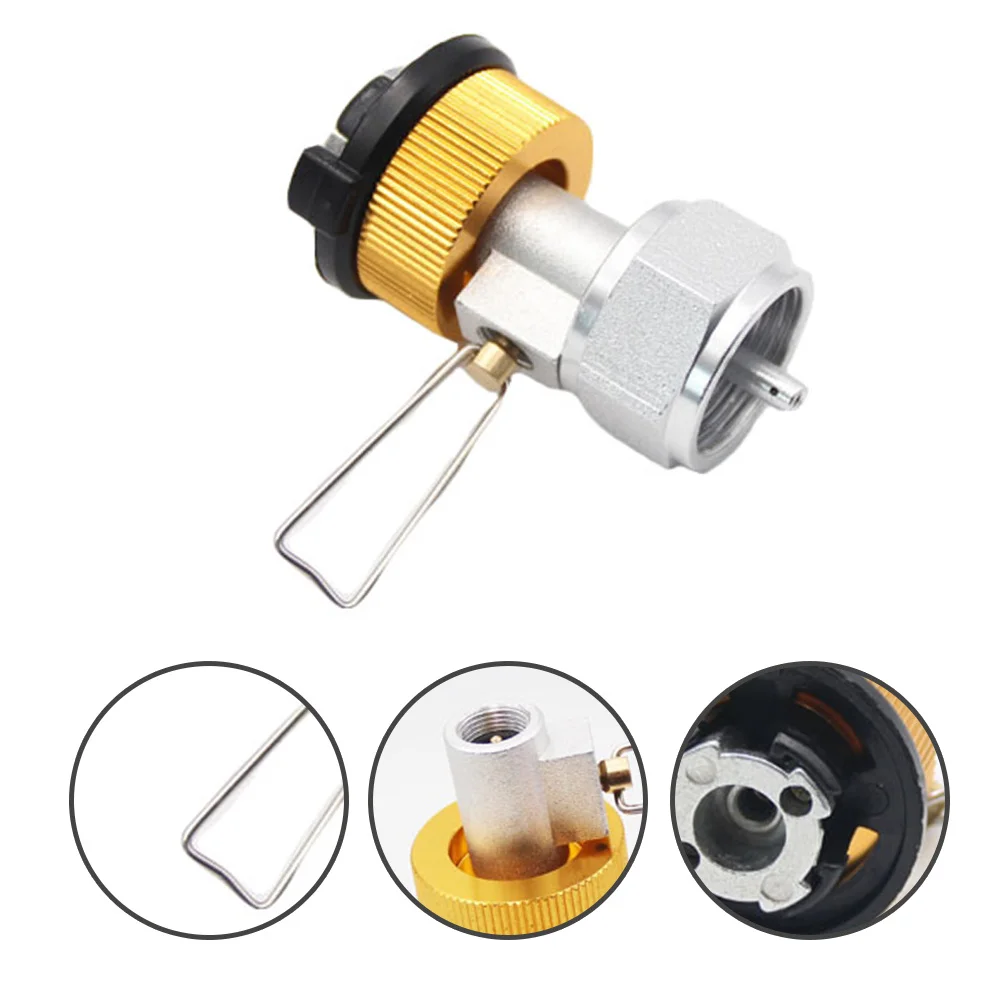 

Gas Charging Valves Interactive Double Gas Filling Valves Universal Propane Tank Adapter Portable Camping Hiking Outdoor