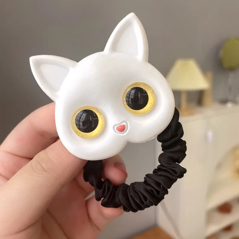 2026 Neue süße Katzen-Haargummis für Damen, elastische Haarbänder, koreanische Kopfbedeckung für Kinder, für Mädchen, schöne Haar-Accessoires und Ornamente – Detail 6