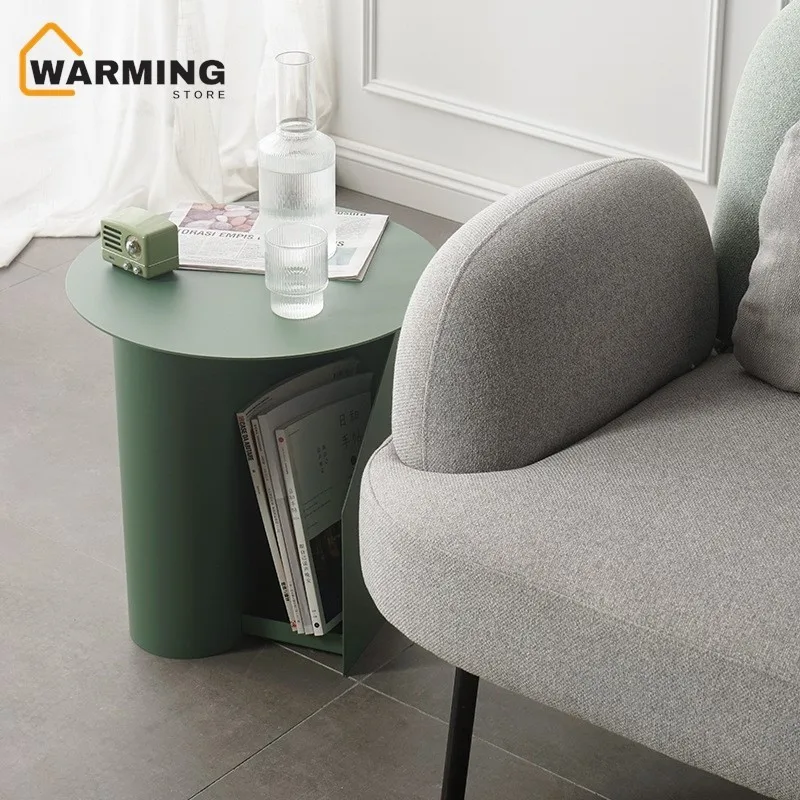 Warming Creative Sofa Edge Table Nordic Modern Minimalist Living Room Storage Tea Table Cream Style Home Storage Corner Table