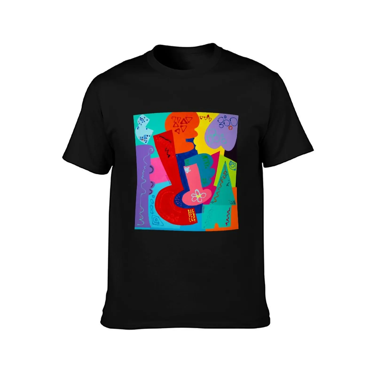 Colors in Any Shape or Form - My Original Art T-Shirt Modern Print Casual T-Shirt