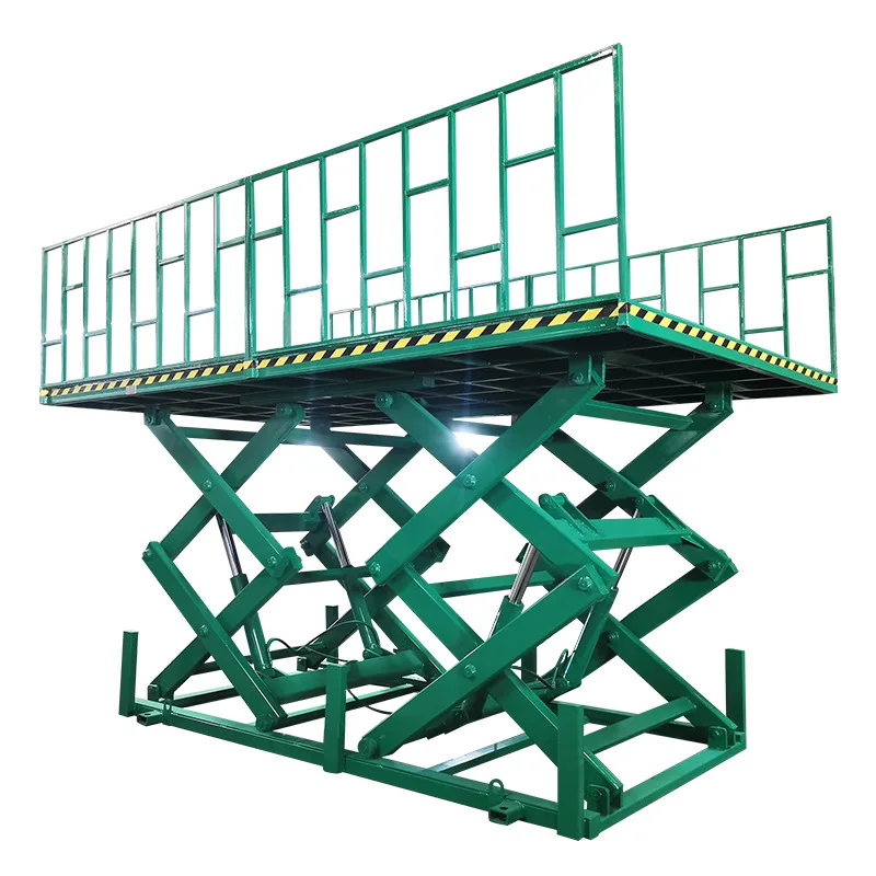 Double-layer double scissor lift 10 tons fixed lift freight elevator electric hydraulic aerial work lifting platform