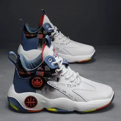 Men's Sneakers High-top Basketball Shoes Men Fashion Wear-resistant Casual Shoes Platform Shoe Breathable Non Slip Running Shoes