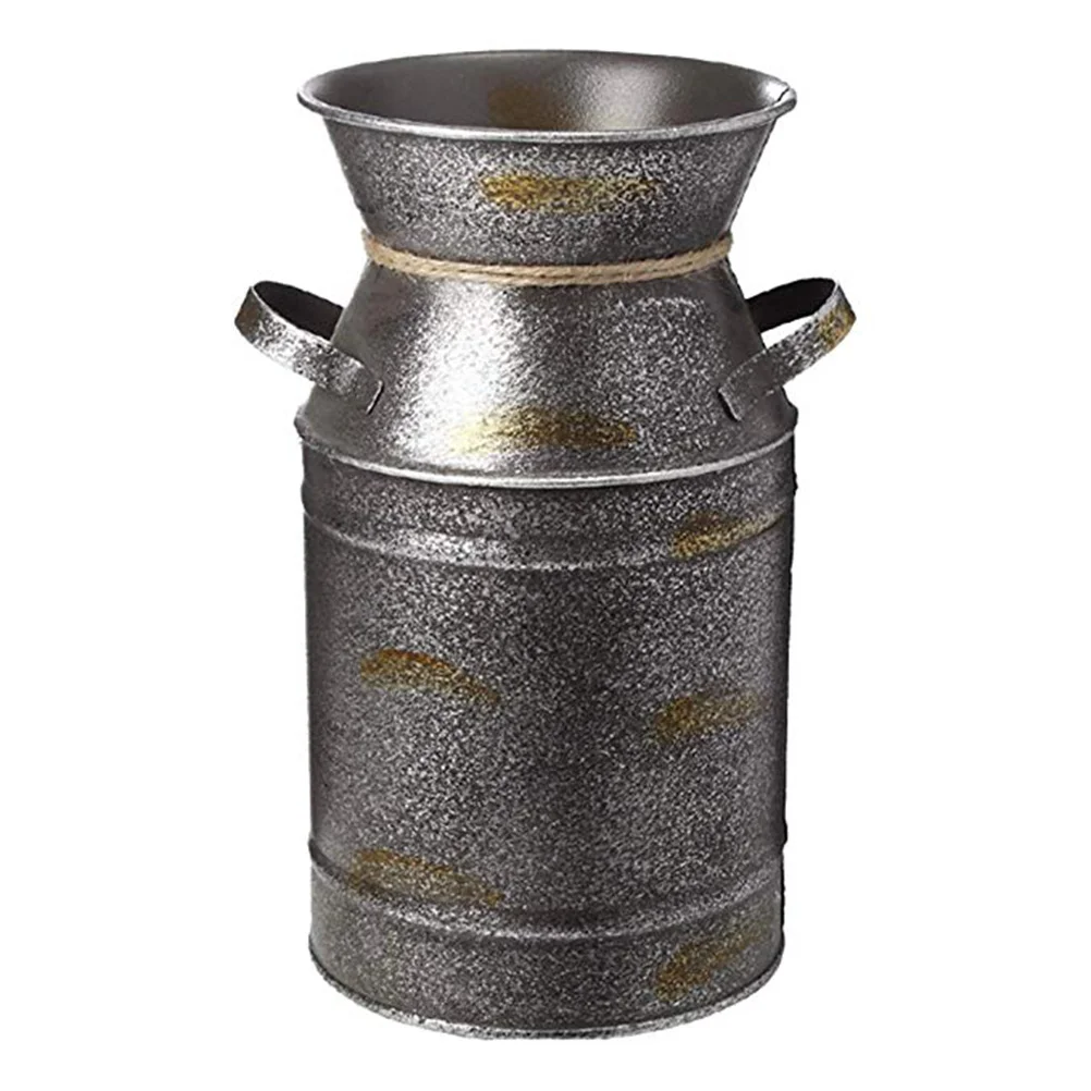 Винтажная металлическая ваза, ретро-канистра для декора