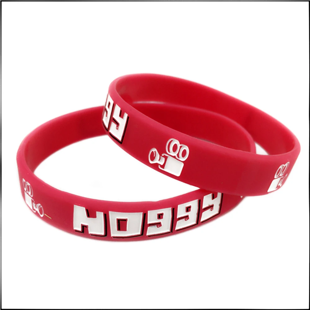 Individuelles Rotes Armband mit Geprägtem Slogan „You Only Live Once“ aus Silikon-Gummi – Detail 8