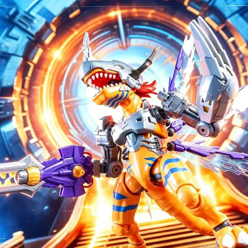 New JWS Model 001 Frs Amplified MetalGreymon Assembly Model Kit  Anime The First Batch Gift Clear Color Outer Shell Mobile Toy