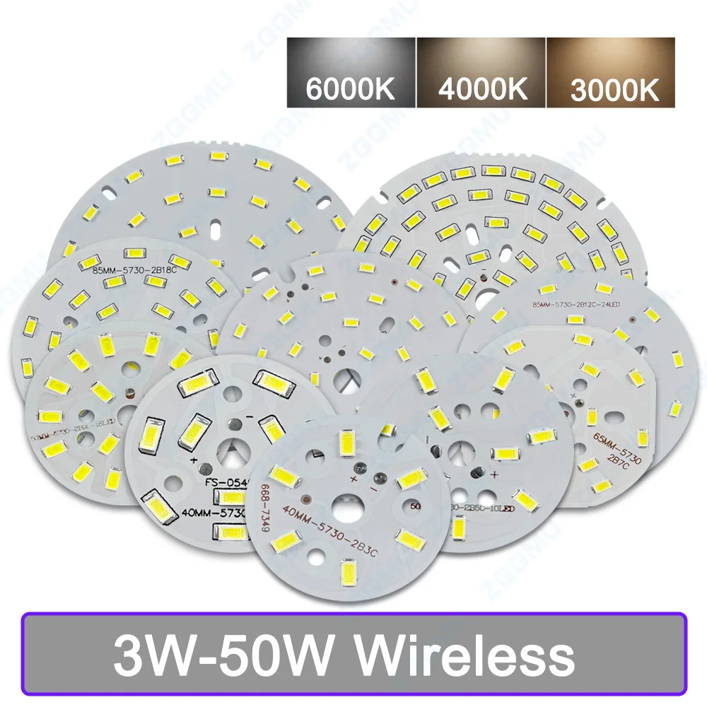 1 peça led 5w 7 9 12 15 18 24 smd5730 pcb placa de contas de lâmpada de luz led placa de lâmpada de alumínio para lâmpada led