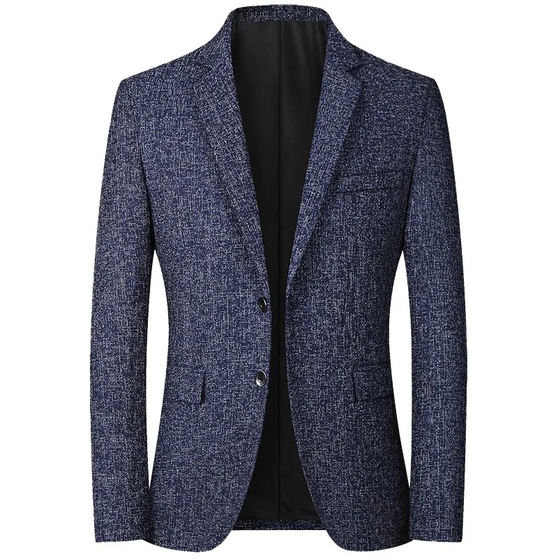 New Summer and Autumn Linen Thin Breathable and Sun-Protective Suit Jacket with Inner Lining, Slimming Middle-Aged Men's Suit