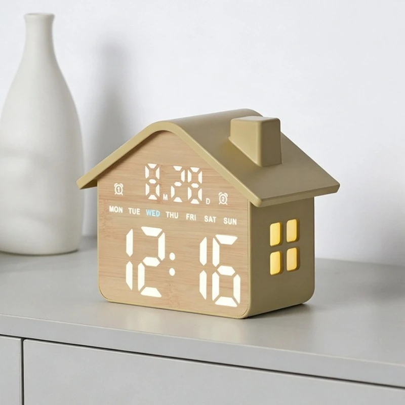 LED Alarm Clock Multifunctional Electronic Digital Watch Children Bedroom Adjustable Desktop Clocks Home Decoration Alarm Clock