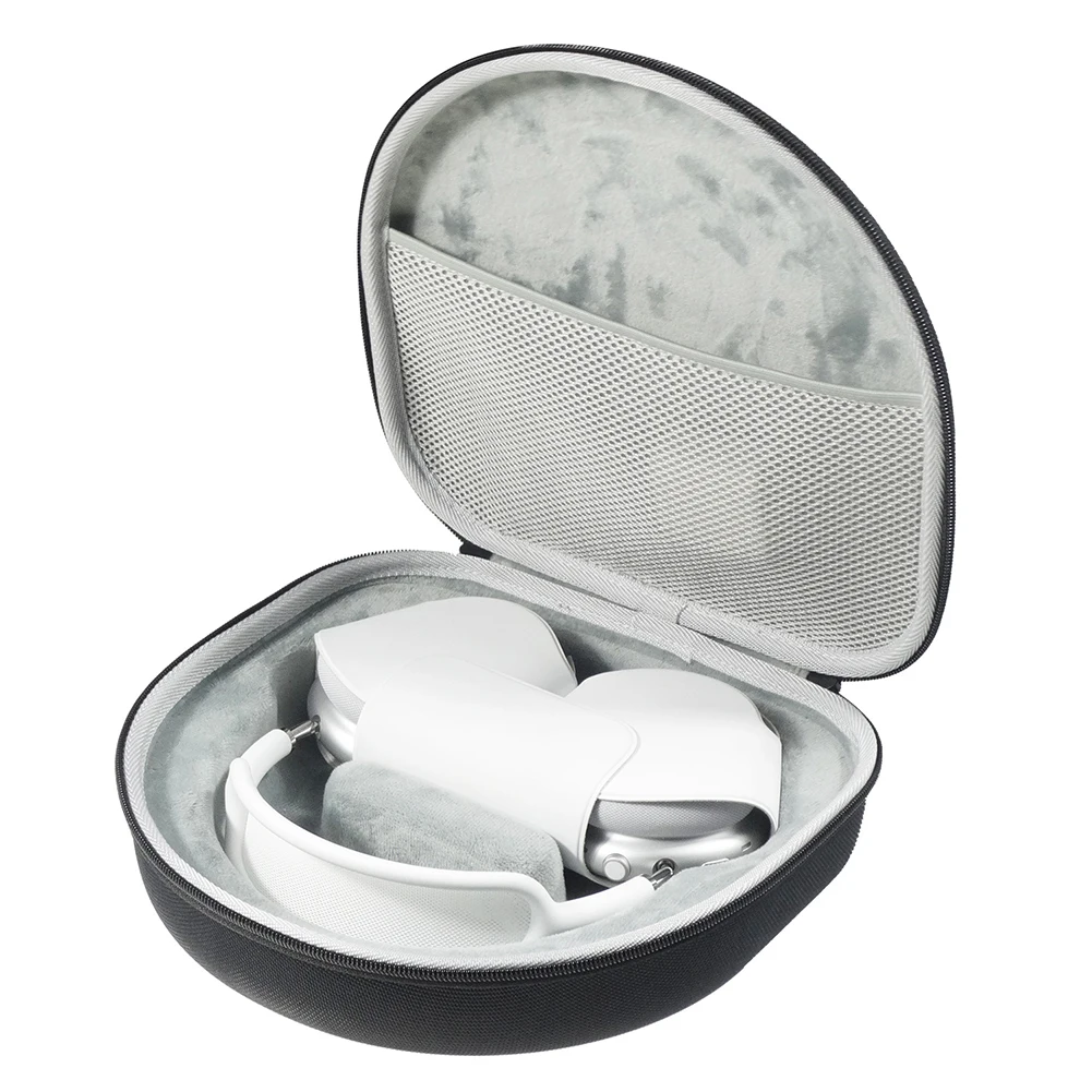 EVA Protective Case with Mesh Pocket Portable Storage Bag Waterproof EVA Headphone Carrying Case for Apple AirPods Max Headset