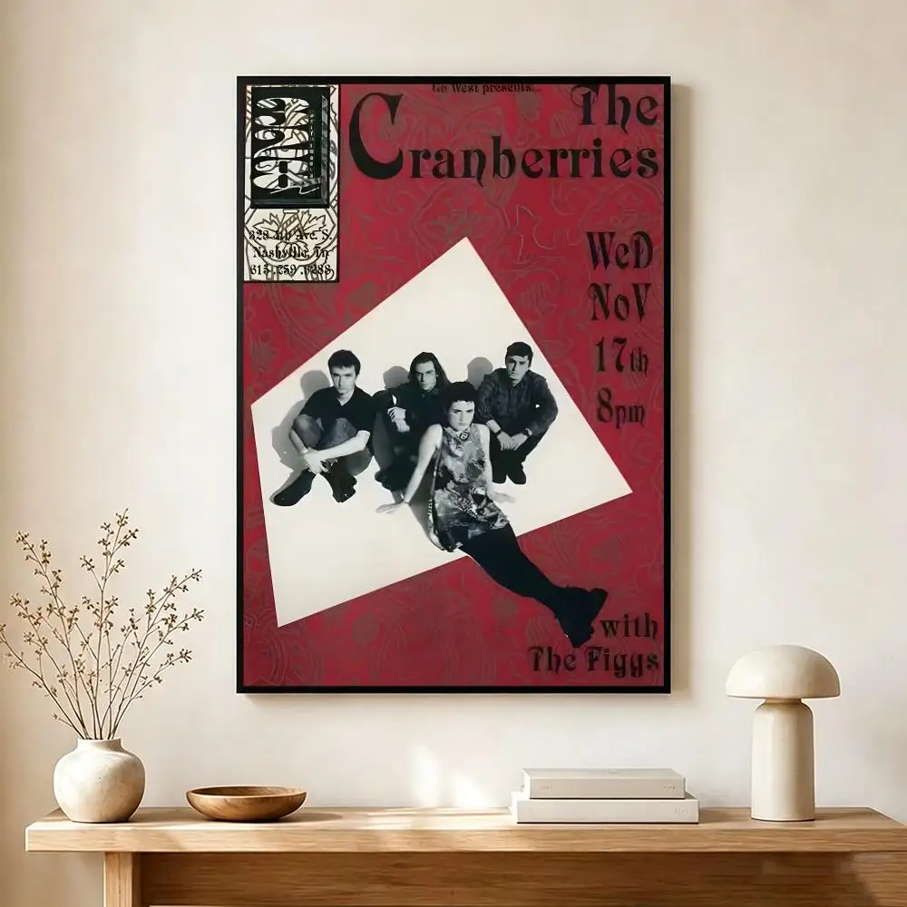Alternative Band T-The Cranberries Poster Lightweight Self‑Adhesive PP Wall Decal for Study Living Room Bedroom Decor Gift