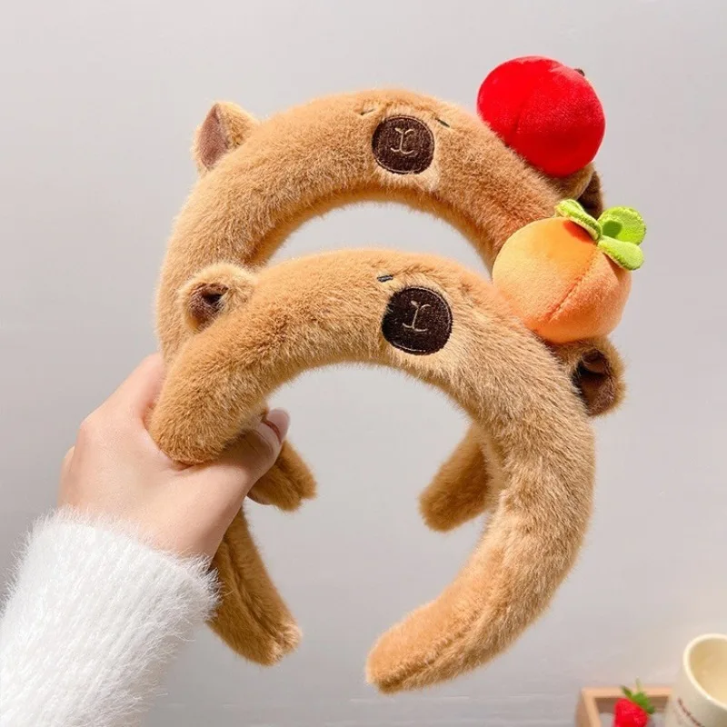 

Cute Trendy Creative Headband Plush Capebala Hair Hoop Capybara High Cranial Top Wash Headband Hair Accessories Baby