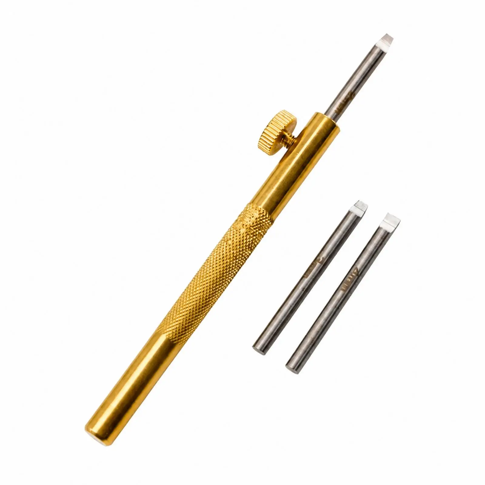 Pry Bar Watch Back Opener Tool for Watch Maintenance with Angled Flat Vanes and Brass Handle