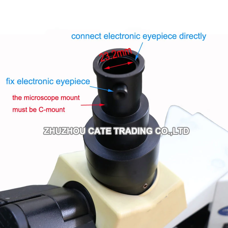 C-Mount 25.4มม.ถึง23.2มม.อะแดปเตอร์CCDอะแดปเตอร์C Mount Adapterสำหรับเชื่อมต่อเลนส์ลดและช่องมองภาพอิเล็กทรอนิกส์