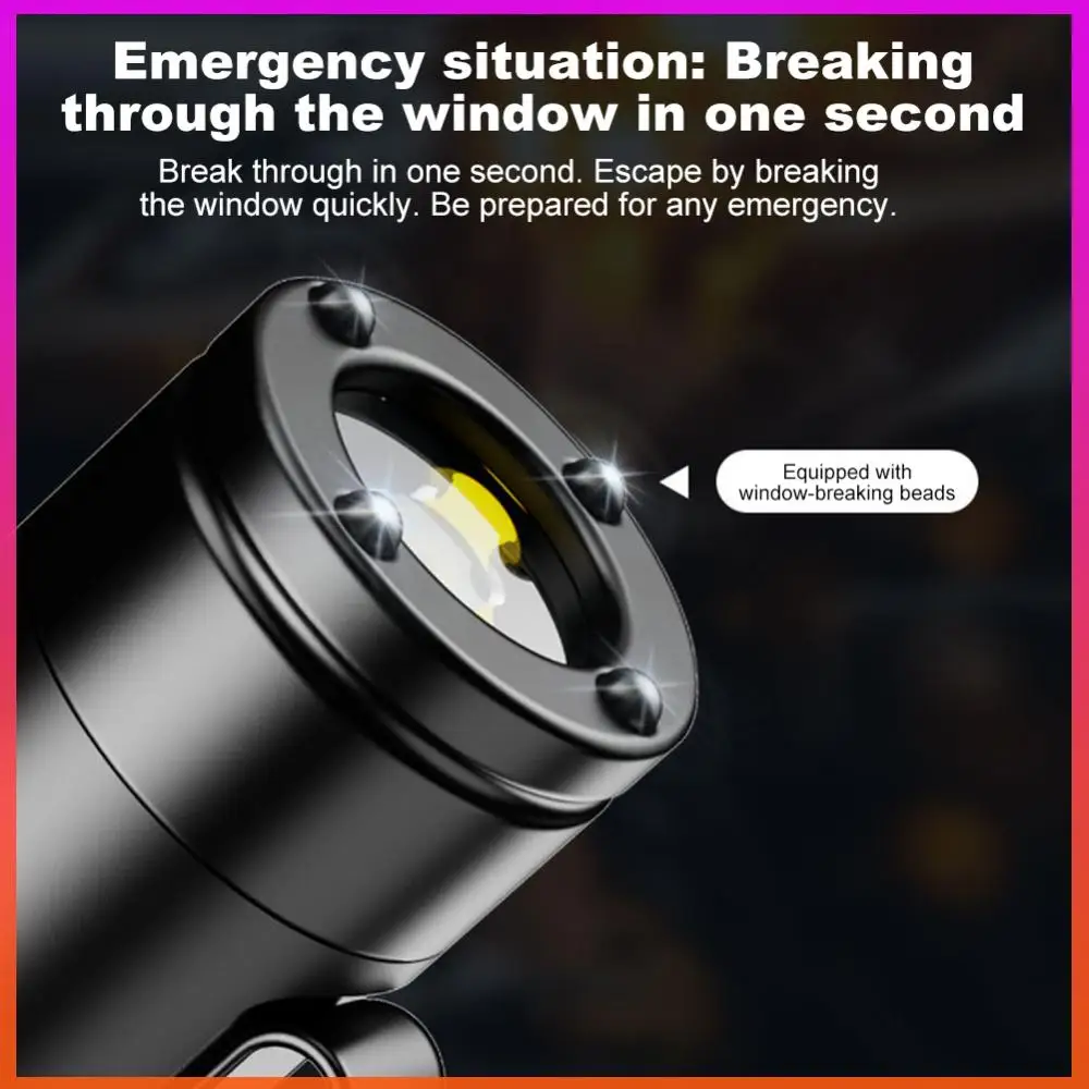 مصباح يدوي تكتيكي LED مقاوم للماء في حالات الطوارئ مع 3 أوضاع مصباح يدوي فائق السطوع للمصابيح الأمامية والتخييم في الهواء الطلق في حالات الطوارئ #1