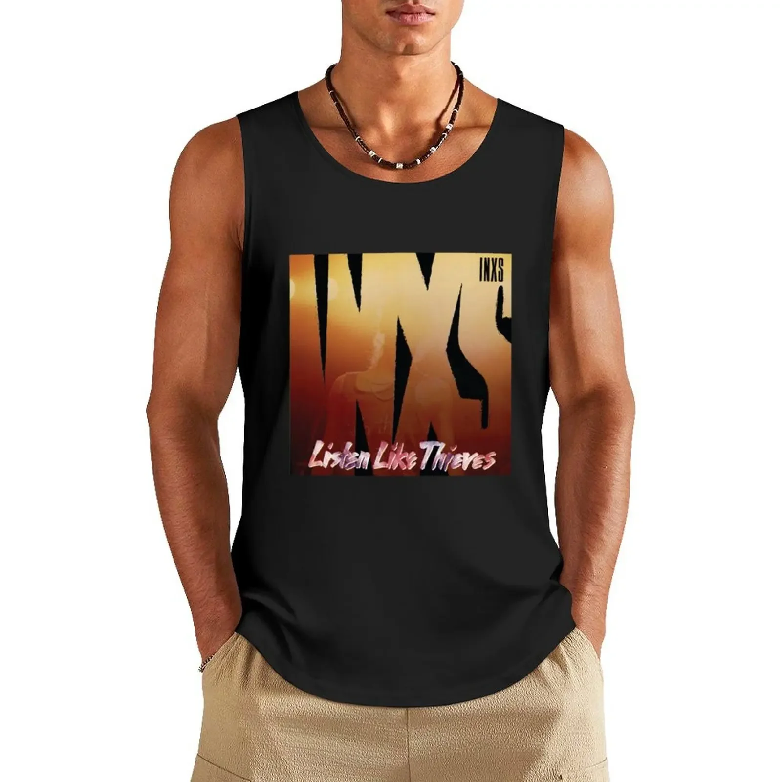 íNXS Listen Like Thieves Album Cover Tank Top gym shirt man sports t-shirts for men Sleeveless men