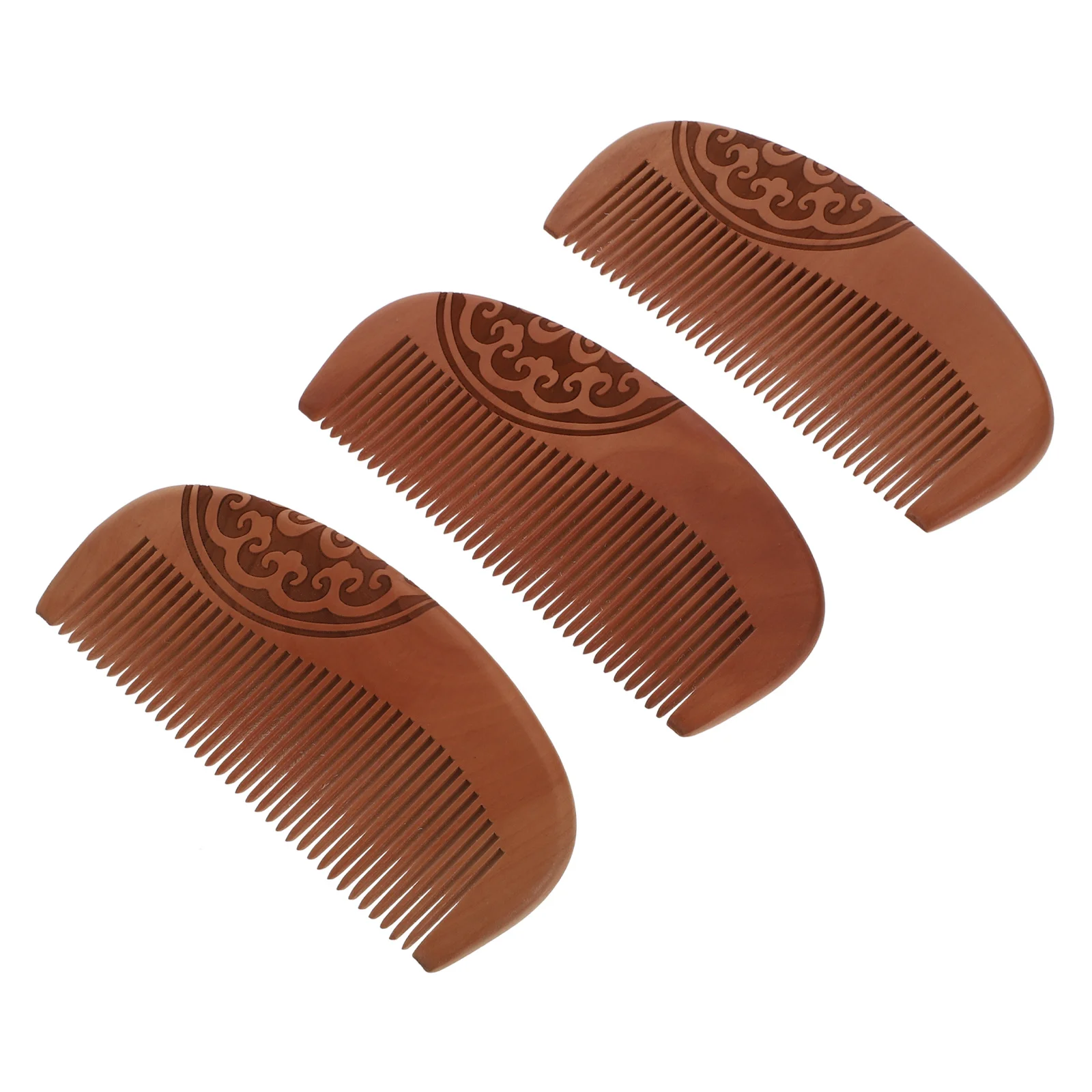 3 قطعة أمشاط الشعر الخشبية الخوخ تدليك طويل الأمد تدليك فروة الرأس المحمولة أدوات تصفيف الشعر الإبداعية الكبار مكافحة الشعر #4