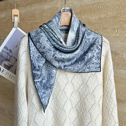 100% Real Silk Scarf Neckerchief Womens Fashion Elegant Silk Scarves Cape 88x88cm