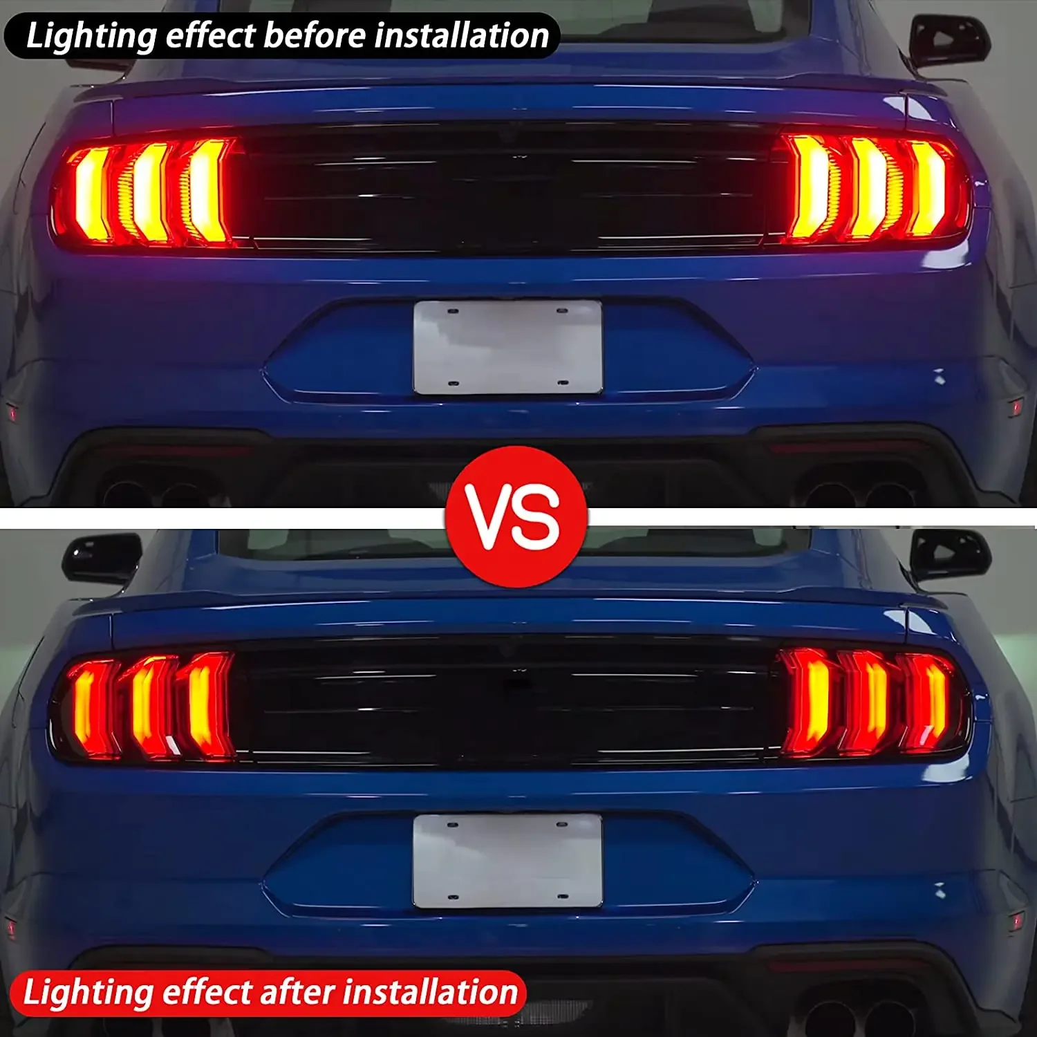 Car Taillight Cover Trim For Ford Mustang 2015-2022 Rear Brake Light Lamp Protective Shell Hood Guard Sticker