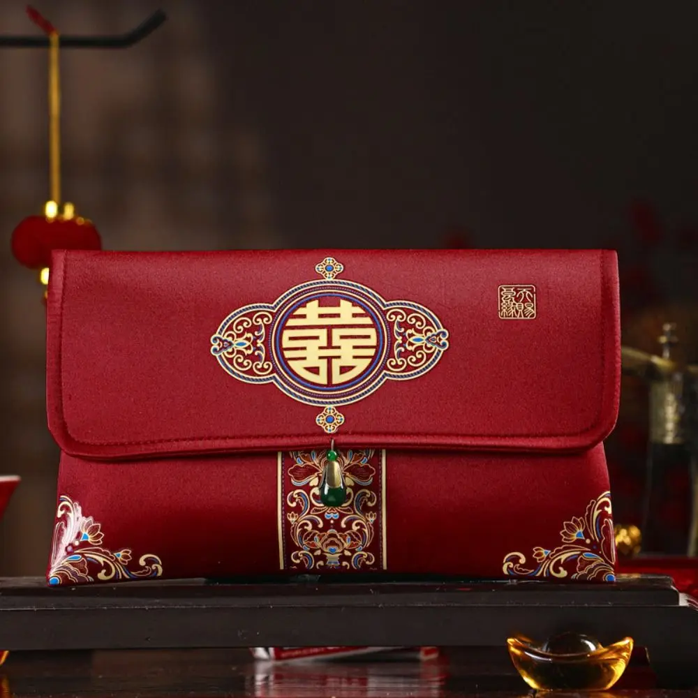 Multiple Patterns 2024 Money Pocket Tassel Design Best Wishes Brocade Red Envelope Embroidery New Year's Blessing Bag image 4