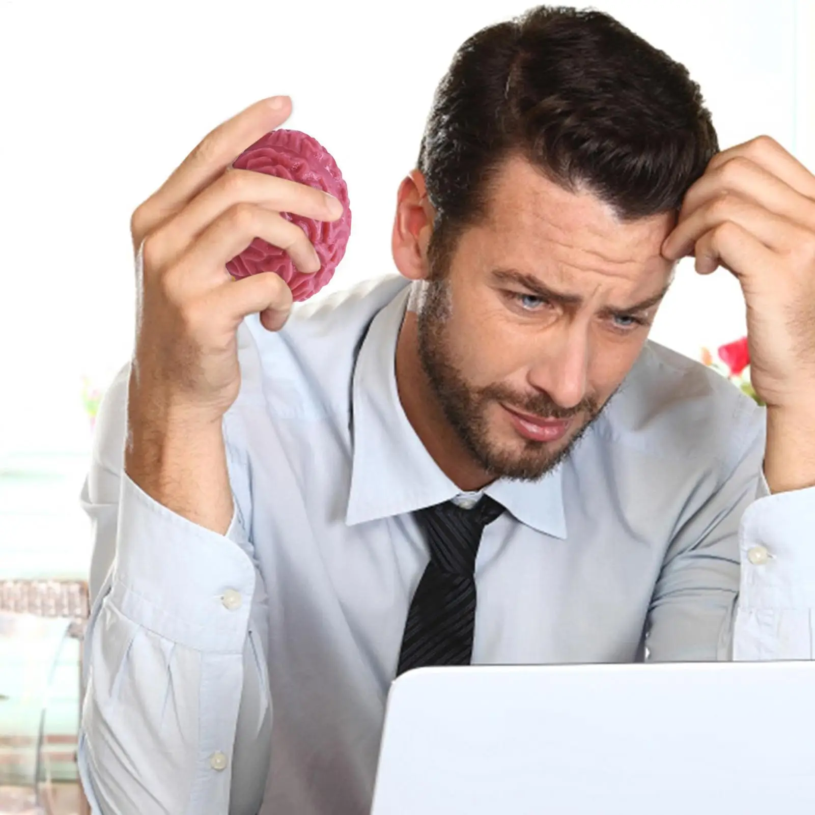 1Pcs Squishy Brain Fidget Splat Ball 스트레스 릴리프 감각 부드러운 장난감 재미 있은 가짜 뇌 할로윈 장식 소품