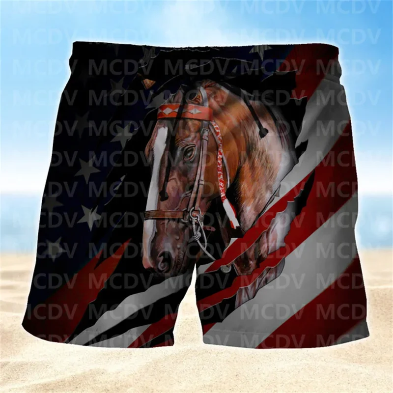 Love Horse Mens Boardshorts Gifts For Men Horse Swim Shorts