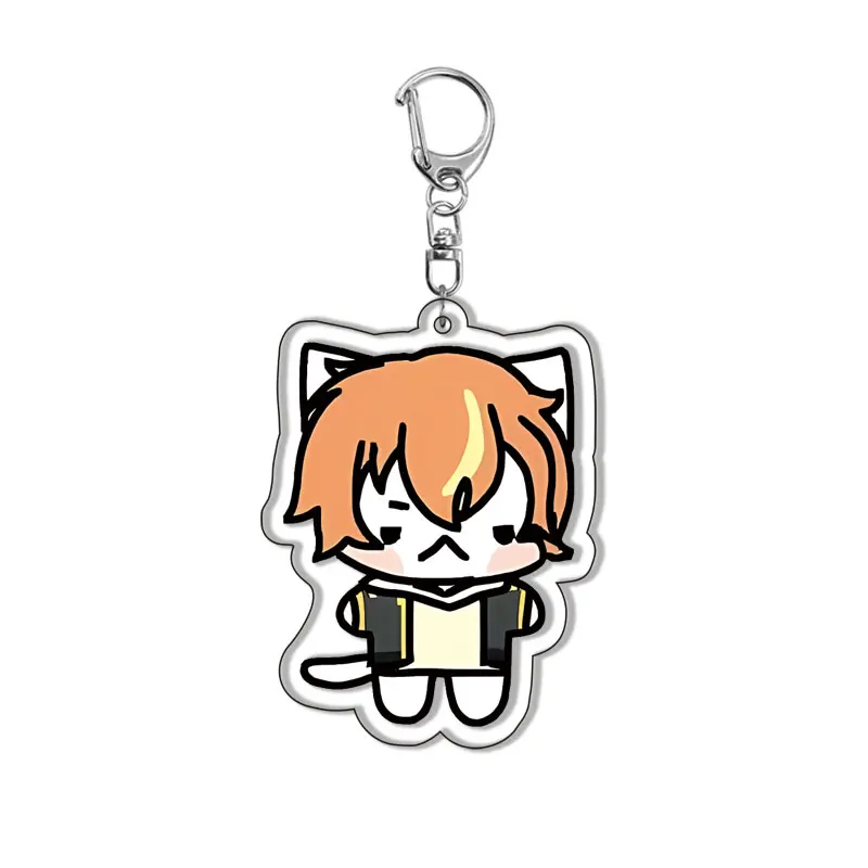 Cute Silly Cats Keychain For Tsukasa Tenma Teto Kaito Rui Kamishiro Akito Shinonome Vflower Bag Phone Keyrings Gift