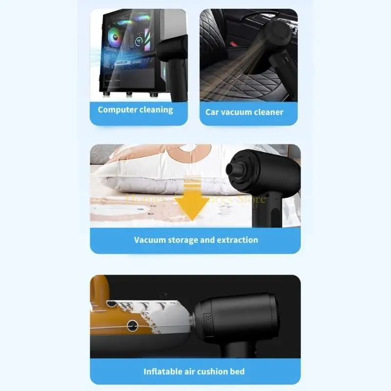 D0AB Беспроводной портативной вакуумной очиститель для автомобильного портативного вакуумного очистителя влажный/сухой