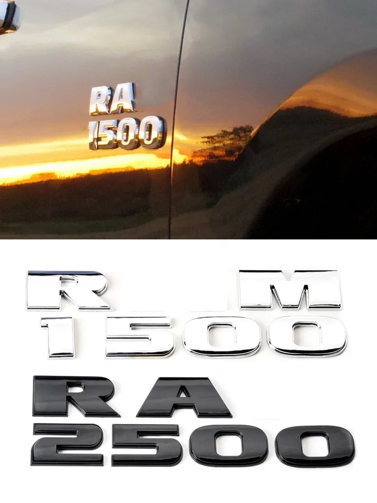 For Ram 1500 2500 3500 Emblem Nameplate Badge Logo Auto Accessories Body Side Rear Trunk Ram Emblem Door Fender Decal Stickers
