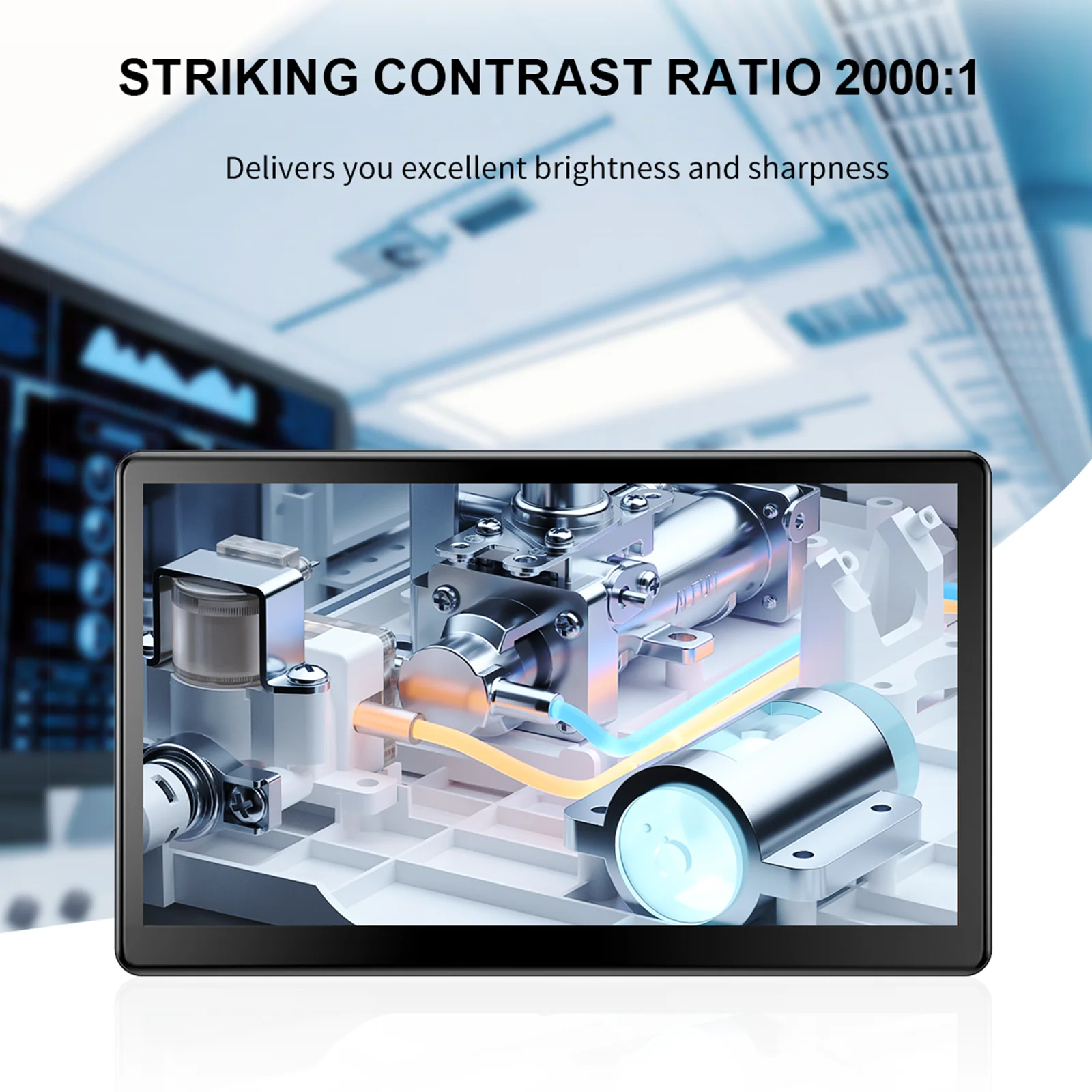 Monitor de toque tela de 15.6 polegadas fhd 1920x1080 segundo display hdmi usb tipo c para cctv pc escritório portátil com vesa 75*75mm