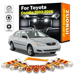 ZUORUI 10Pcs LED Interior Map Dome Trunk Light Kit For Toyota Corolla 2002 2003 2004 2005 2006 2007 2008 Car Number Plate Bulbs