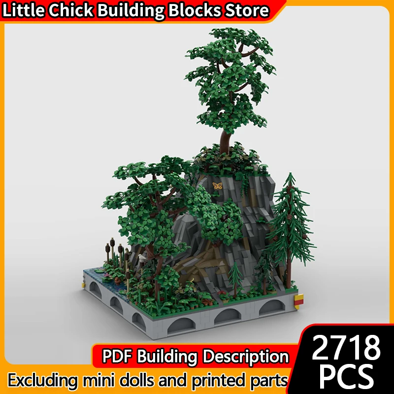 

Средневековый замок, модель MOC, строительные кирпичи, замок, пейзаж, модульная технология, детские праздничные подарки, сборные игрушки, костюм